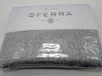 Sferra Bione Grey Queen Duvet Textured Pattern Cotton Sateen Jacquard Italy NEW16