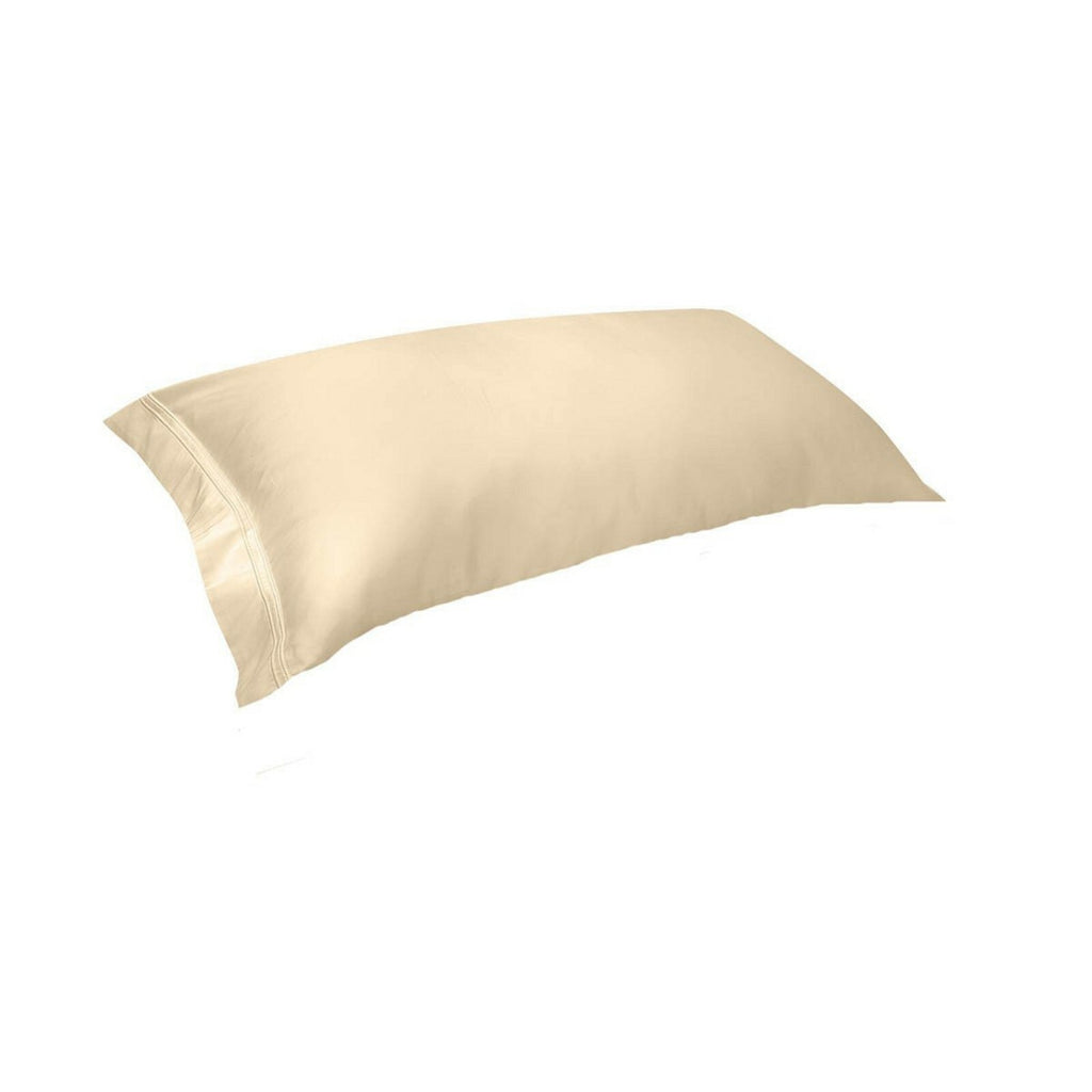 Yves Delorme Triomphe Honey King Pillowcases 2 Solid Egyptian Cotton Sateen NEW1