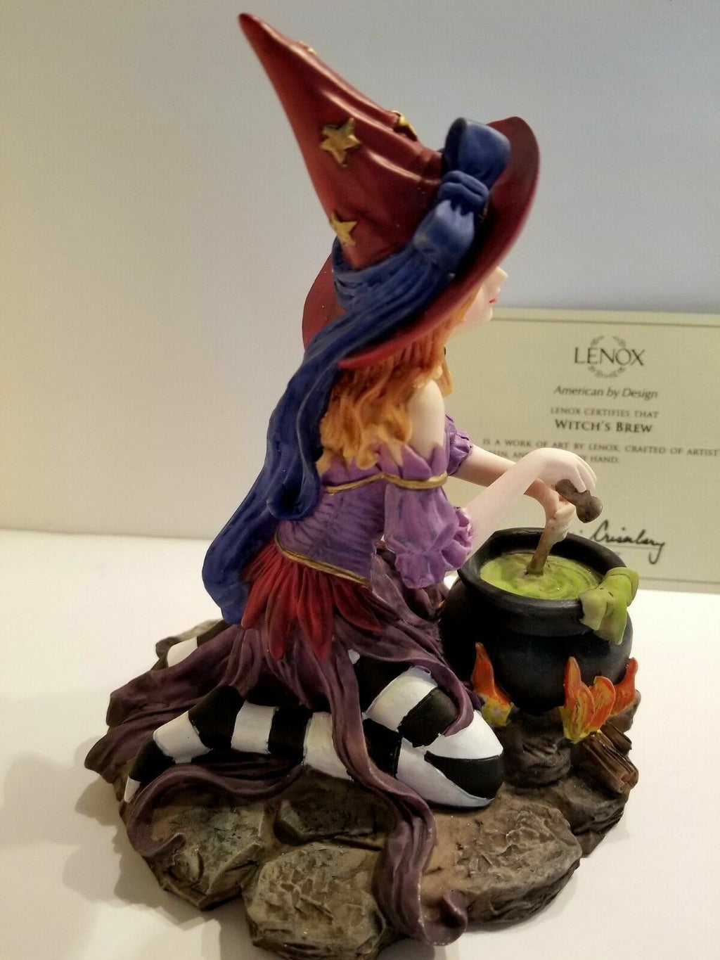 Lenox Halloween Witch's Brew Figurine Potion In Cauldron Bewitching Beauties NEW2