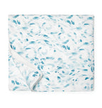 Sferra Azure Euro Sham Brushstrokes White Piping Cotton Sateen Print Italy NEW2