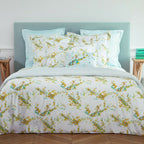 Yves Delorme Lucine Queen Coverlet Quilted Floral Print  Reversible Cotton NEW8