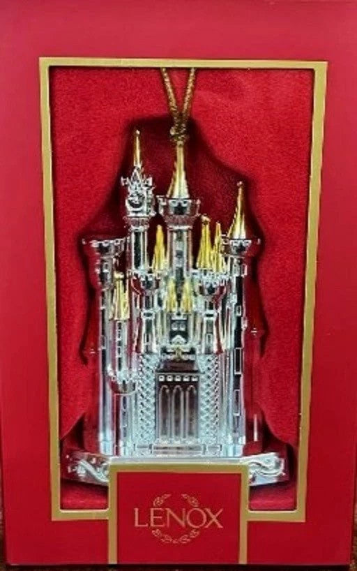 Lenox Disney 2024 Princess Cinderella's Castle Ornament Silver Christmas NEW4