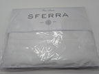 Sferra Giza 45 Natura White Queen Flat Sheet Egyptian Cotton Sateen Jacquard NEW8