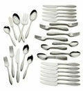 Lenox Sculpt 65 PC Flatware Set Service For 12 & 5PC Hostess Stainless 18/10 NEW0