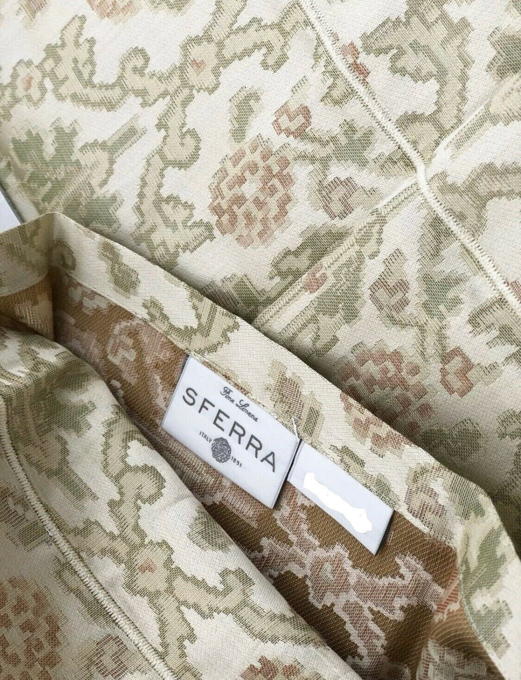 Sferra Emerson Euro Sham Champagne Floral Egyptian Cotton Sateen 700TC Italy NEW3