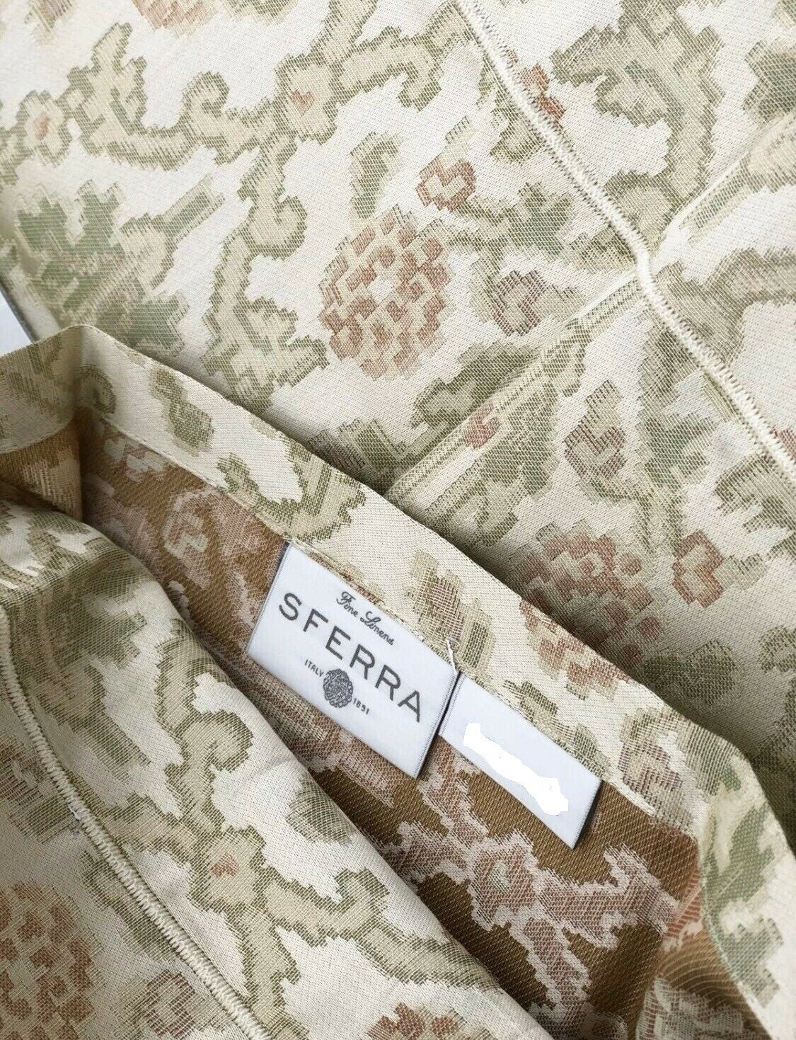 Sferra Emerson Euro Sham Champagne Floral Egyptian Cotton Sateen 700TC Italy NEW3