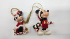 Lenox Disney 2024 Mickey & Minnie Figurine Ornaments 2 Mouse Candy Cane Gift NEW0