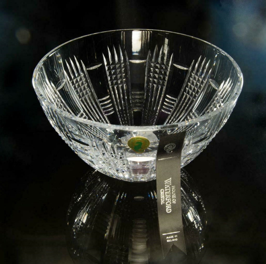 Waterford Crystal Dungarvan Castle Bowl 8" Tom Cooke Deep Cut Ireland NEW IN BOX2