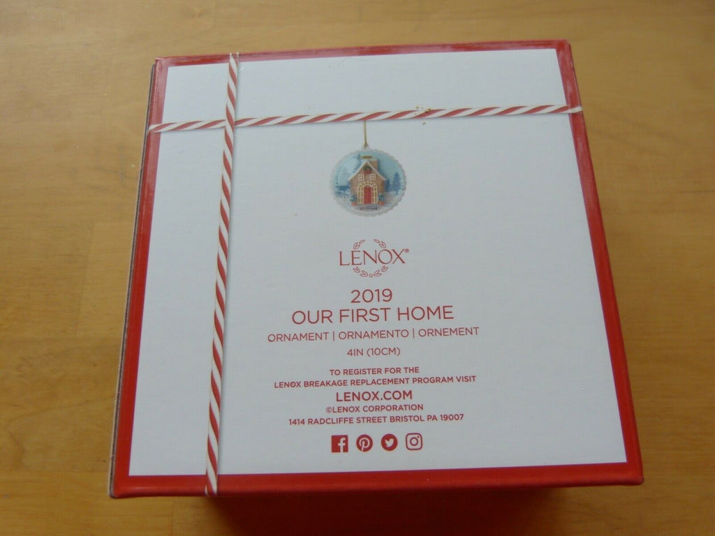 Lenox 2019 Our First Home Ornament 1st Glass Gingerbread House Christmas NEW9