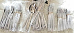 Lenox Vernick 87 Piece Flatware Set Service For 12 Stainless 18/10 Grooved NEW2