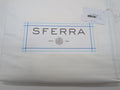 Sferra Tratto White Queen Duvet Blue Satin Stitch Line Embroidery Italy NEW0