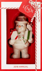 Lenox 2018 Snowman Figurine Ornament Annual Gifts Galore Happy Holly Days NEW1