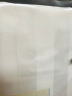 Sferra Presidio White King Dust Ruffle Stripe Gathered Egyptian Cotton Italy NEW3