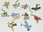 Lenox Garden Birds 10 Miniature Tree Ornaments Finch Blue Jay Robin Cardinal NEW2