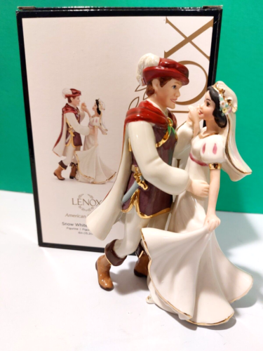 Lenox Disney Snow White & Prince Figurine Wedding Cake Topper Dancing COA NEW4