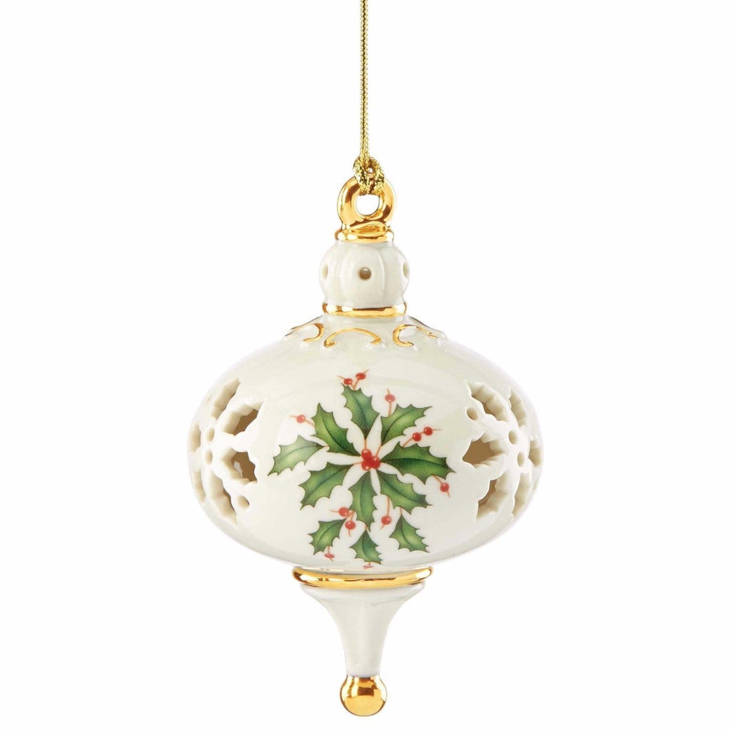 Lenox 2015 Holiday Pierced Ornament  Annual Holly Berries Christmas NEW IN BOX0