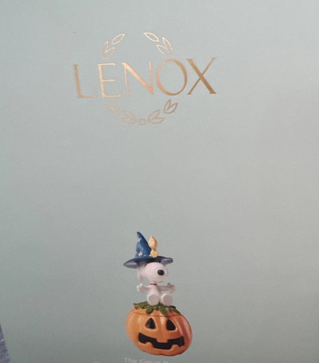 Lenox Peanuts Snoopy Halloween Great Pumpkin Candy Dish Jar Witch Woodstock NEW10