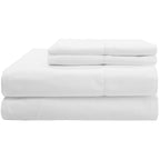 Sferra Gino White King Pillowcases 2 Solid 100% Cotton Percale 450TC Italy NEW6