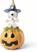 Lenox Peanuts Snoopy Halloween Great Pumpkin Candy Dish Jar Witch Woodstock NEW3