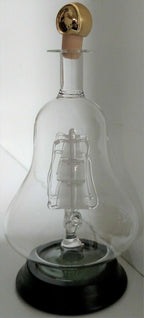 Lenox USS Constitution Navy Ship In Glass Decanter Old Ironsides Mayflower NEW7
