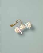 Lenox 2023 Baby's First Christmas Rattle Ornament 1st Ivory Gold Ribbon Gift NEW1
