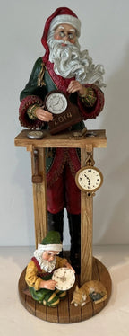 Lenox 2014 Santa Pencil Figurine Annual Clock Shop Countdown to Christmas LE NEW1