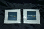 Sferra San Servo Hannah Grey Euro Shams Pair Floral 100% Cotton Matelasse NEW0
