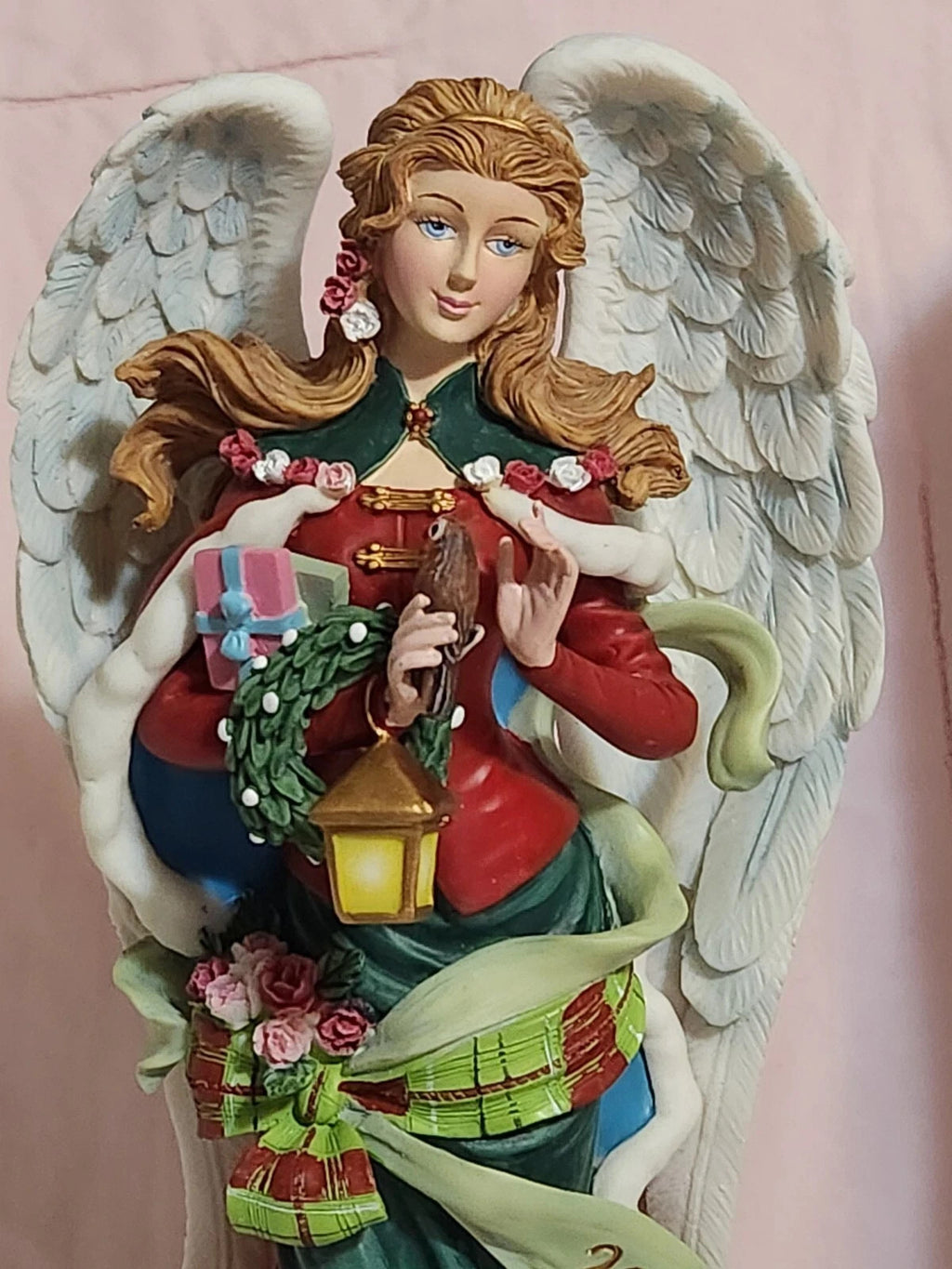Lenox 2019 Anna Angel of Glory Pencil Figurine Christmas Plaid Ribbon COA LE NEW4