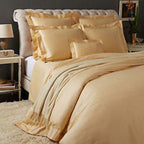 Sferra Capri Honey Queen Flat Sheet Egyptian Cotton Sateen Jacquard 1020TC NEW2