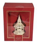 Lenox Christmas Village White Lighted Church Figurine Ornament Holly Berry NEW4
