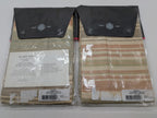 Sferra Blake King Shams 2 Egyptian Cotton/Linen Jacquard Stripes 600TC Italy NEW1