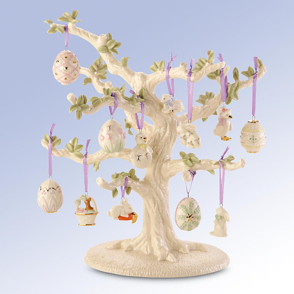 Lenox Easter Miniature Tree with 12 Ornaments Set Eggs Bunny Lamb Chick NEW1