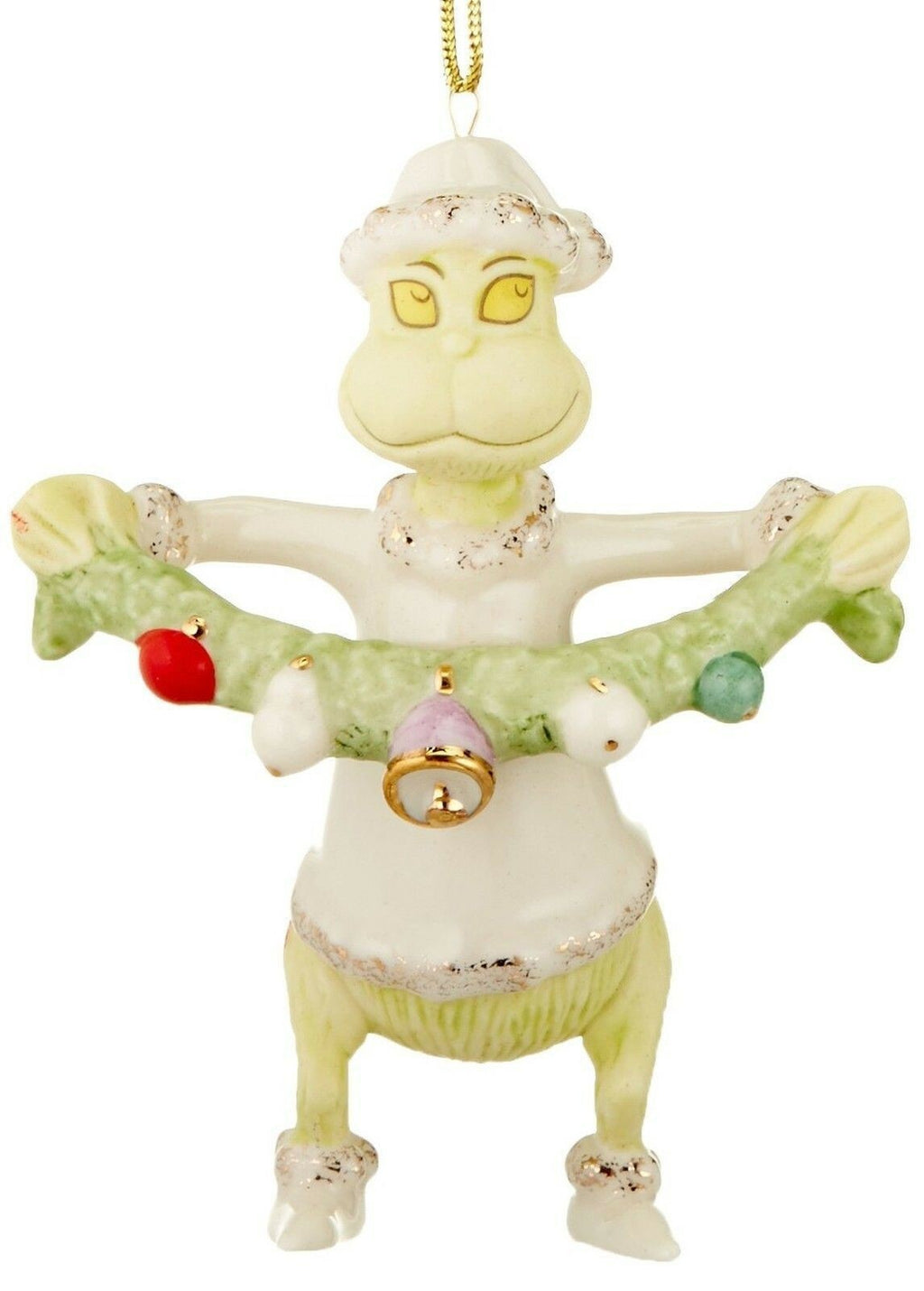 Lenox Grinch Grabs The Garland Ornament Dr. Seuss Who Stole Christmas NEW0