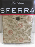 Sferra Emerson Euro Sham Champagne Floral Egyptian Cotton Sateen 700TC Italy NEW0