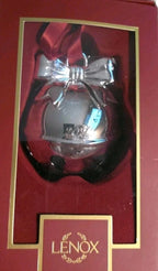 Lenox 2024 Jingle Bell Ornament Annual Silver Bow Red Ribbon Rings Christmas NEW6