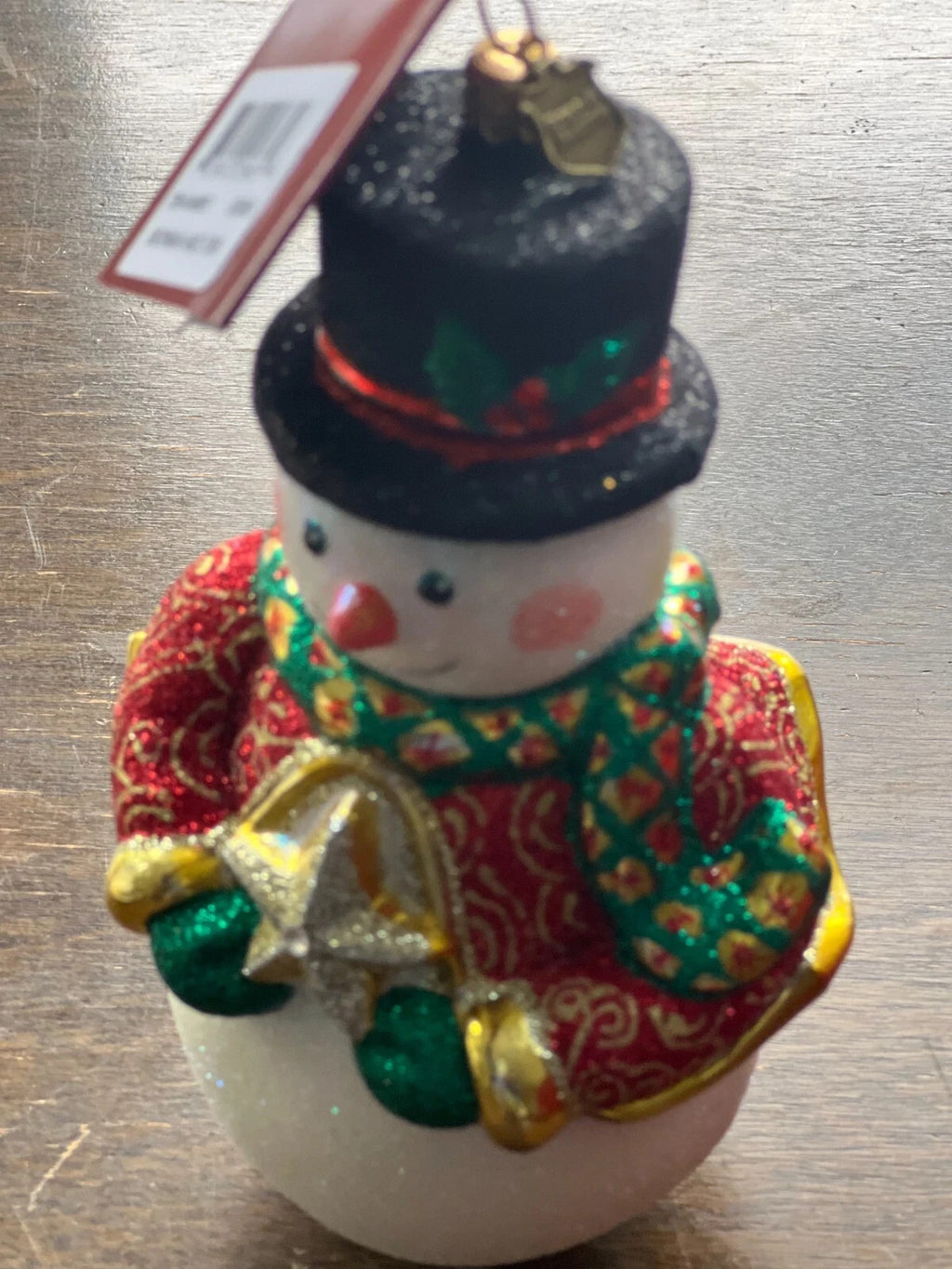 Reed & Barton Glass Snowman Figurine Ornament Hand Blown Classic Christmas NEW3