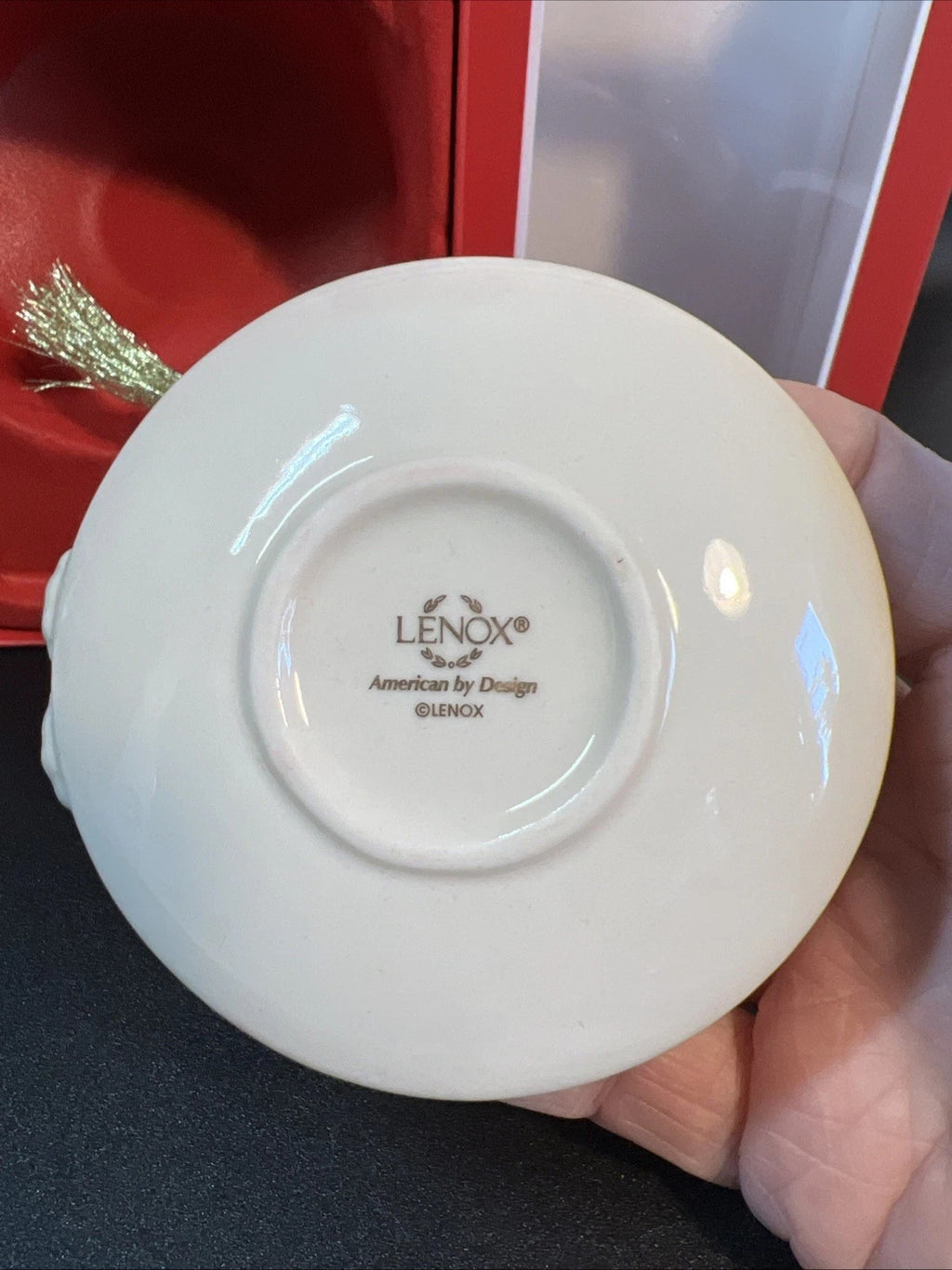 Lenox The Polar Bear Express Ornament Holiday Pattern Saucer Sled Christmas NEW5