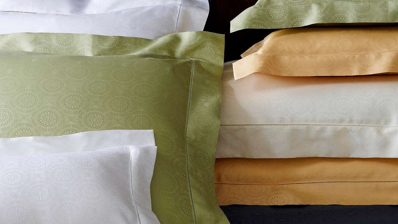 Sferra Sarto Green Boudoir Sham 100% Egyptian Cotton Sateen Jacquard Italy NEW5