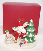 Lenox  Marcel The Moose Christmas Party Figurine Bag Of Toys Rabbit Owl Tree NEW12