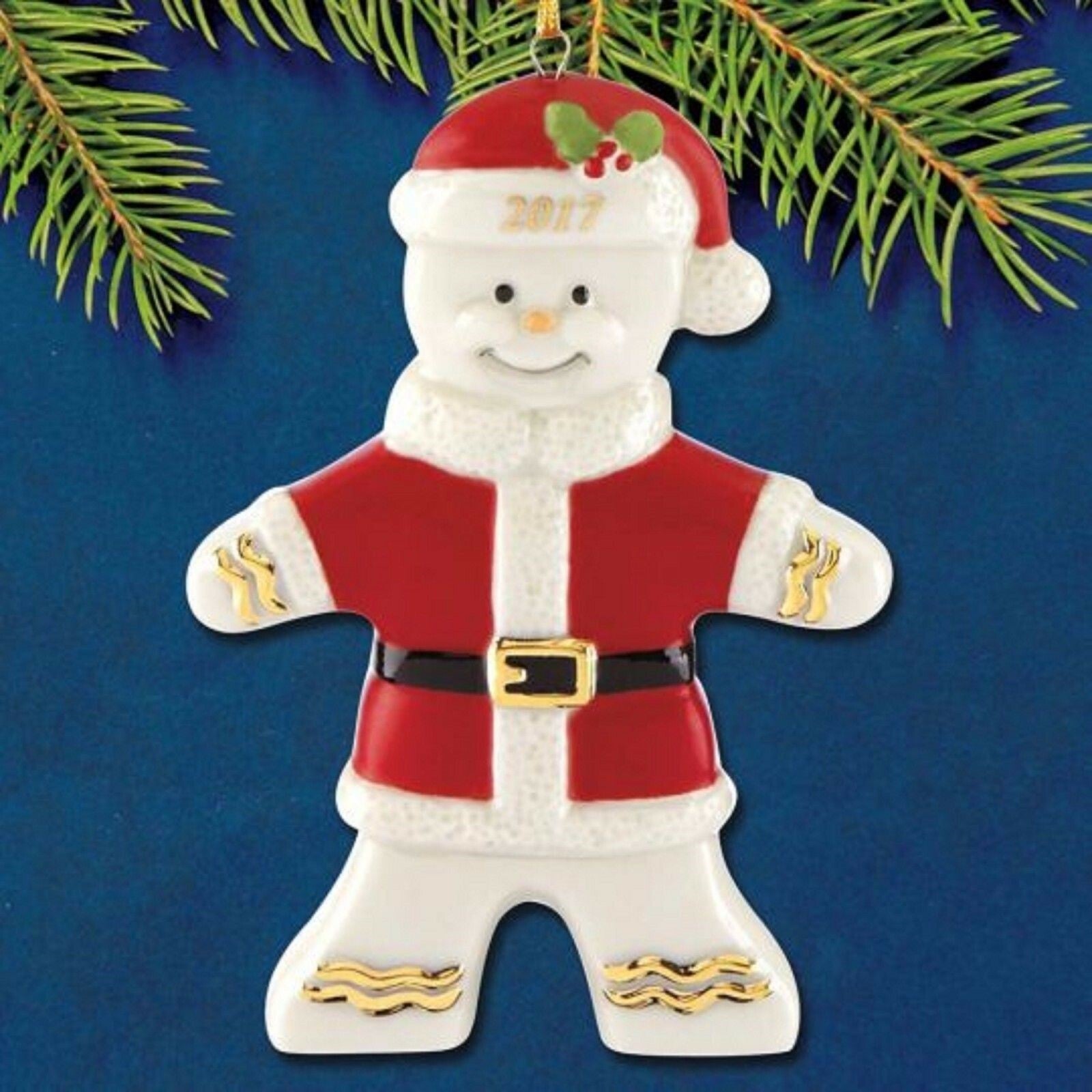 Lenox 2017 Gingerbread Man Ornament Figurine Annual Ginger Claus Christmas NEW0