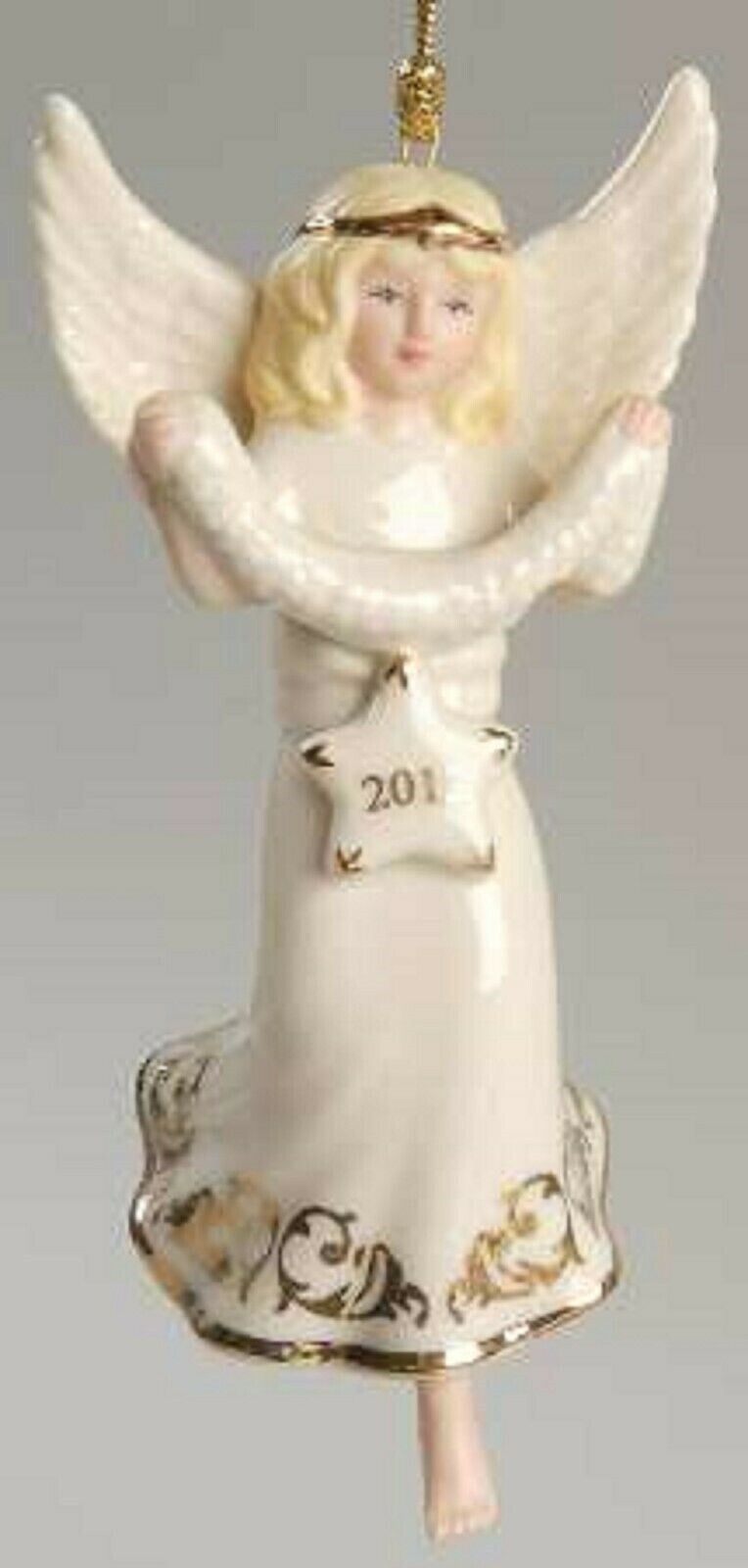 Lenox 2012 Angel Stargazer Figurine Ornament Annual Blonde Star Christmas NEW2