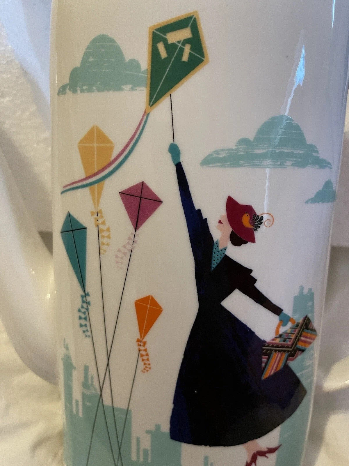 Lenox Disney Mary Poppins  Returns Teapot & Lid Kite Umbrella Penguin 1.5 QT NEW3