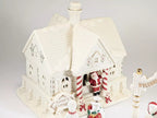 Lenox Mistletoe Park Santa's Lighted Cottage and Caroler Figurines Christmas NEW10