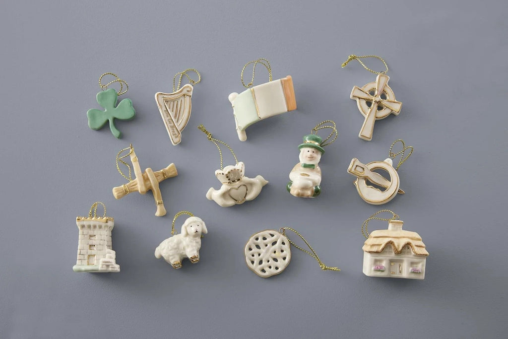 Lenox Luck Of The Irish Miniature Tree & 12 Ornaments Set St Patrick's Day NEW7