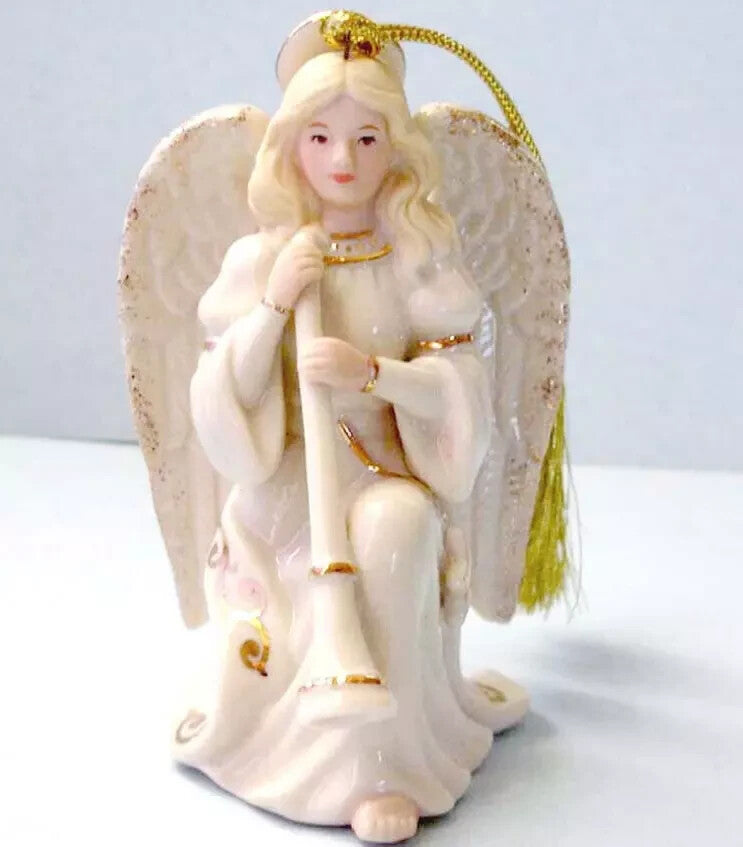 Lenox 2022 Heavenly Angel With Horn Figurine Ornament Star Annual Christmas NEW1