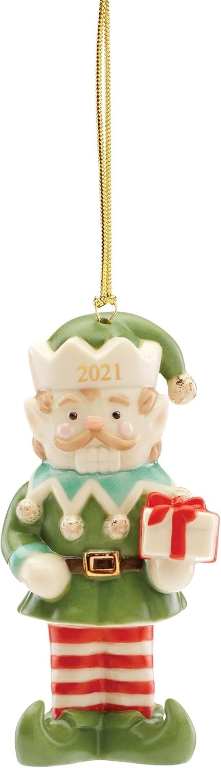 Lenox 2021 Nutcracker Santa's Elf Figurine Ornament Annual Christmas Gift NEW5