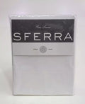 Sferra Gino White King Pillowcases 2 Solid 100% Cotton Percale 450TC Italy NEW0