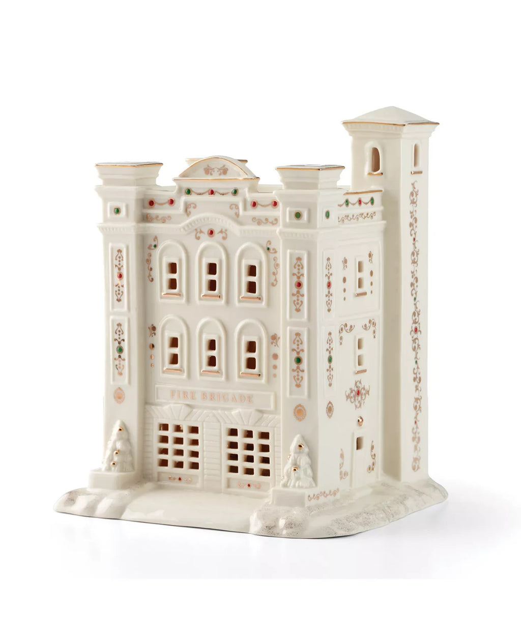 Lenox Mistletoe Park Lighted Firehouse Figurine Village Treasures Christmas NEW2