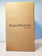 Reed & Barton Crystal Soho Flower Vase 10" Tapered Vertical Cuts Clear Gift NEW2
