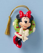 Lenox Disney 2025 Minnie Ornament Figurine Mouse Holding A Wreath Christmas NEW0
